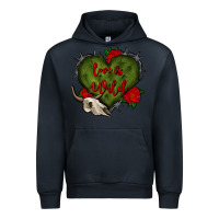 Navy love is wild with bullskull olivia Urban Hoodie - OliviaCreatesArt