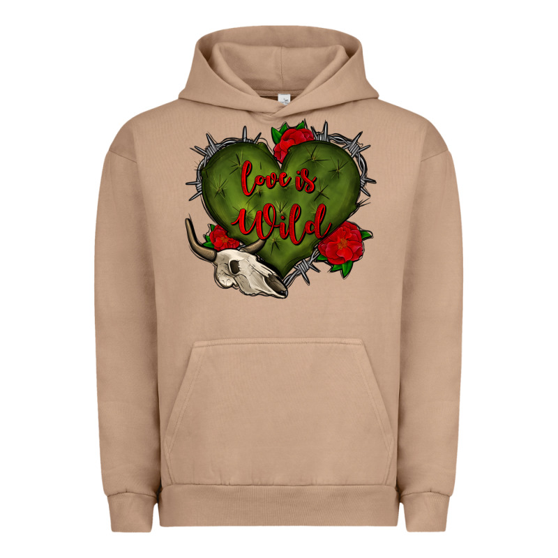 Love Is Wild With Bullskull Olivia Urban Hoodie by OliviaCreatesArt | Teevron