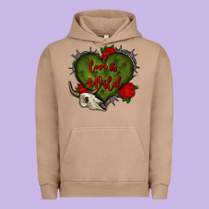 Love Is Wild With Bullskull Olivia Urban Hoodie Designed By Oliviacreatesart