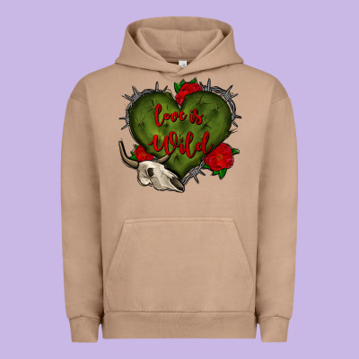Love Is Wild With Bullskull Olivia Urban Hoodie Designed By Oliviacreatesart