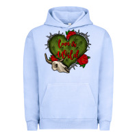 Pigment Grape Ice love is wild with bullskull olivia Urban Hoodie - OliviaCreatesArt