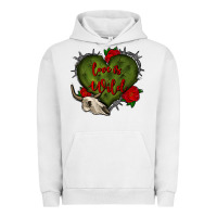 Pigment Lunar Rock love is wild with bullskull olivia Urban Hoodie - OliviaCreatesArt