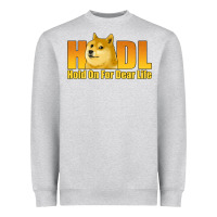 Heather Grey hodl hold on for dear life dogecoin Heavyweight Sweatshirt - Jasminsmagicworld
