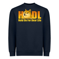 Navy hodl hold on for dear life dogecoin Heavyweight Sweatshirt - Jasminsmagicworld