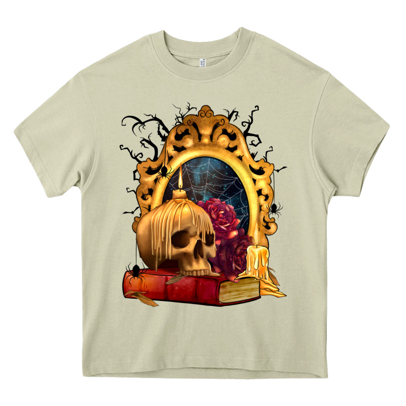 Halloween Skull Candles And Roses Heavy Core Tee by texasbilliewilder | Teevron