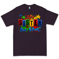 Plum my sister is ausome autism Premium Tee - Zillion Design Studio