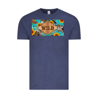 Vintage Denim western wild and sunflower leopard turquoise cowhide licanse plate Vintage Tee - Artiststas