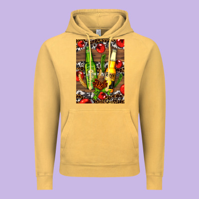 Beer Bottles With Wheat And Barley Vintage Hoodie Designed By Adodesignshop