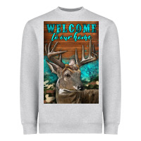 Western Buck Deer Garden Heavyweight Sweatshirt | Teevron