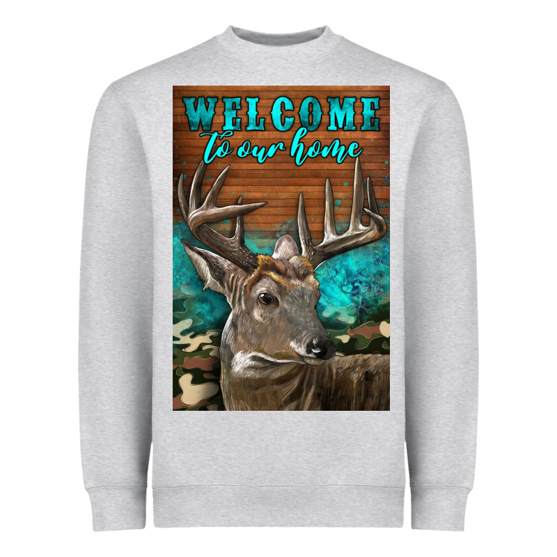 Western Buck Deer Garden Heavyweight Sweatshirt by LillyAllenDesigns | Teevron