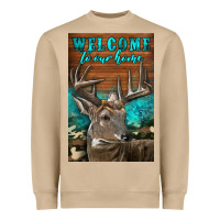 Mushroom Western Buck Deer Garden Heavyweight Sweatshirt - LillyAllenDesigns