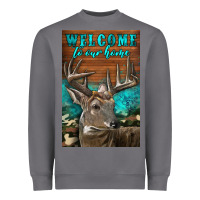 Storm Western Buck Deer Garden Heavyweight Sweatshirt - LillyAllenDesigns