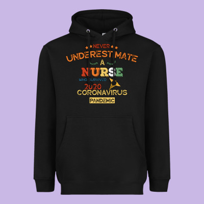 Never Underestimate A Nurse Heavyweight Hoodie Designed By Bettercallsaul