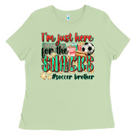 Matcha i'm just here for the snacks #soccer  brother Ladies Tee - Zillion Design Studio