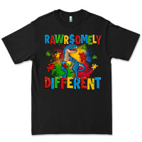 Black rawrsomely different autism trex Premium Tee - Zillion Design Studio