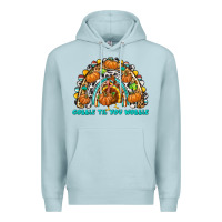 Blue Mist Gobble Til You Wobble with Rainbow Premium Hoodie - texasbilliewilder