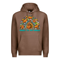 Chestnut Gobble Til You Wobble with Rainbow Premium Hoodie - texasbilliewilder