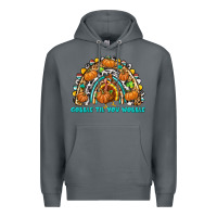 Rock Gobble Til You Wobble with Rainbow Premium Hoodie - texasbilliewilder