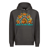 Smoke Gobble Til You Wobble with Rainbow Premium Hoodie - texasbilliewilder