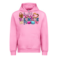 Fuchsia Pink hello valentine Urban Hoodie - OliviaCreatesArt