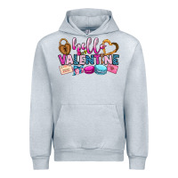Heather Grey hello valentine Urban Hoodie - OliviaCreatesArt