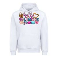 White hello valentine Urban Hoodie - OliviaCreatesArt
