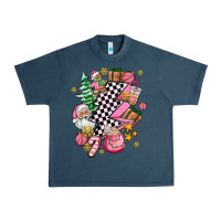 Midnight Navy pink christmas lightning bolt Urban Heavy Tee - AdoDesignShop