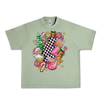 Oil Green pink christmas lightning bolt Urban Heavy Tee - AdoDesignShop