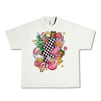 Pistachio pink christmas lightning bolt Urban Heavy Tee - AdoDesignShop