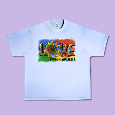 Sunflower Love Autism Awareness Urban Heavy Tee Designed By Barkaloodesign