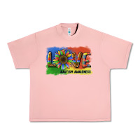 Salmon sunflower love autism awareness Urban Heavy Tee - BarkalooDesign