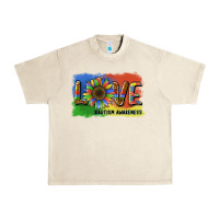 Sandshell sunflower love autism awareness Urban Heavy Tee - BarkalooDesign