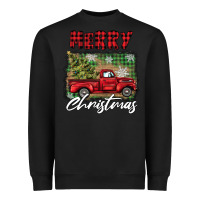 Merry Christmas Truck Heavyweight Sweatshirt | Teevron