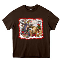 Chocolate Brown christmas goats Heavy Core Tee - RanaPortraitStore