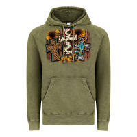 Vintage Olive cross background Vintage Hoodie - JahusDesignShop