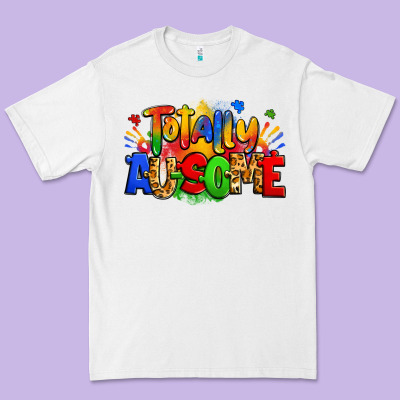 Totally Ausome Autism Premium Tee Designed By Zillion Design Studio