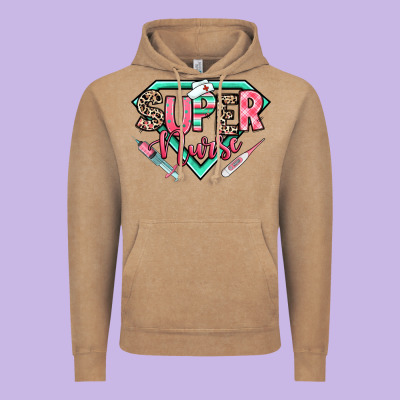Super Nurse Vintage Hoodie Designed By Ranaportraitstore