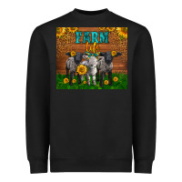 Black Western Baby Sheeps Farm Life Garden Heavyweight Sweatshirt - LillyAllenDesigns