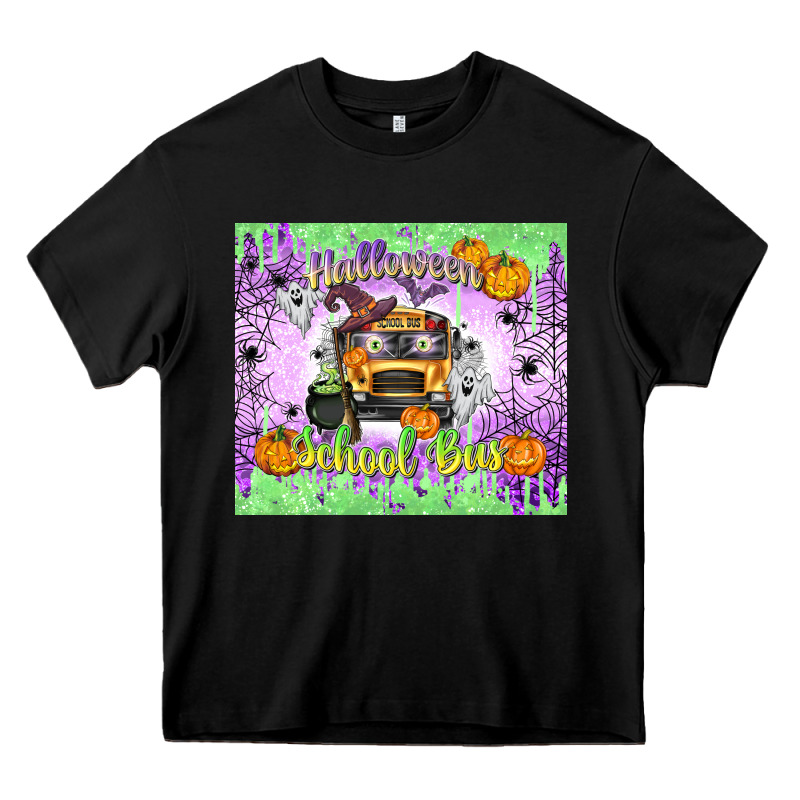 Halloween School Bus Heavy Core Tee by texasbilliewilder | Teevron