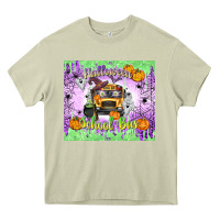 Mossy Halloween School Bus Heavy Core Tee - texasbilliewilder