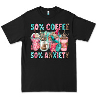 Black 50 coffee 50 anxiety coffee cups Premium Tee - Zillion Design Studio