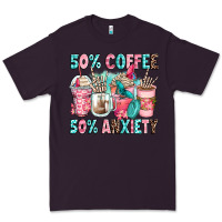 Plum 50 coffee 50 anxiety coffee cups Premium Tee - Zillion Design Studio