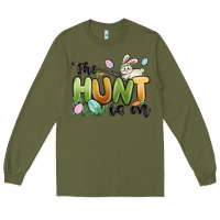 Army Green the hunt is on Long Sleeve Tee - MaliasSmallBusiness