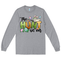 Heather Grey the hunt is on Long Sleeve Tee - MaliasSmallBusiness