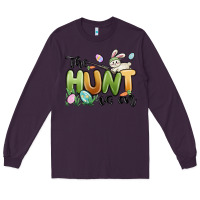 Plum the hunt is on Long Sleeve Tee - MaliasSmallBusiness