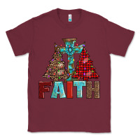 Burgundy cross and christmas trees Classic Tee - AdoDesignShop