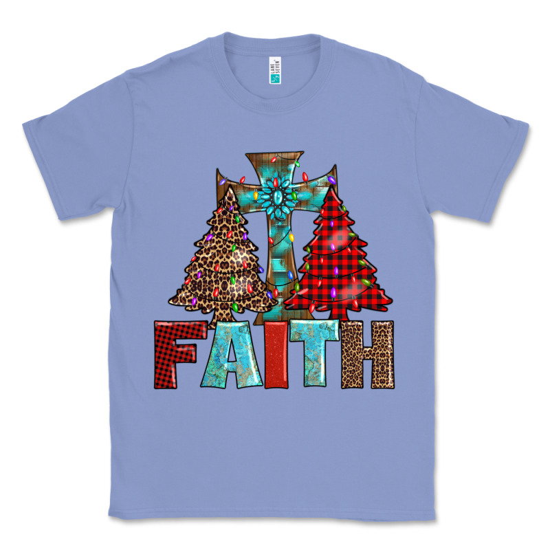 Cross And Christmas Trees Classic Tee by AdoDesignShop | Teevron