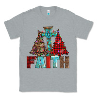 Heather Grey cross and christmas trees Classic Tee - AdoDesignShop