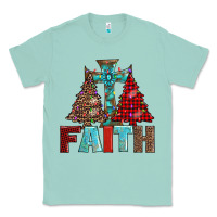 Seafoam cross and christmas trees Classic Tee - AdoDesignShop