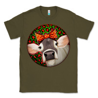 Army Green Christmas Cow, Classic Tee - Jasminsmagicworld